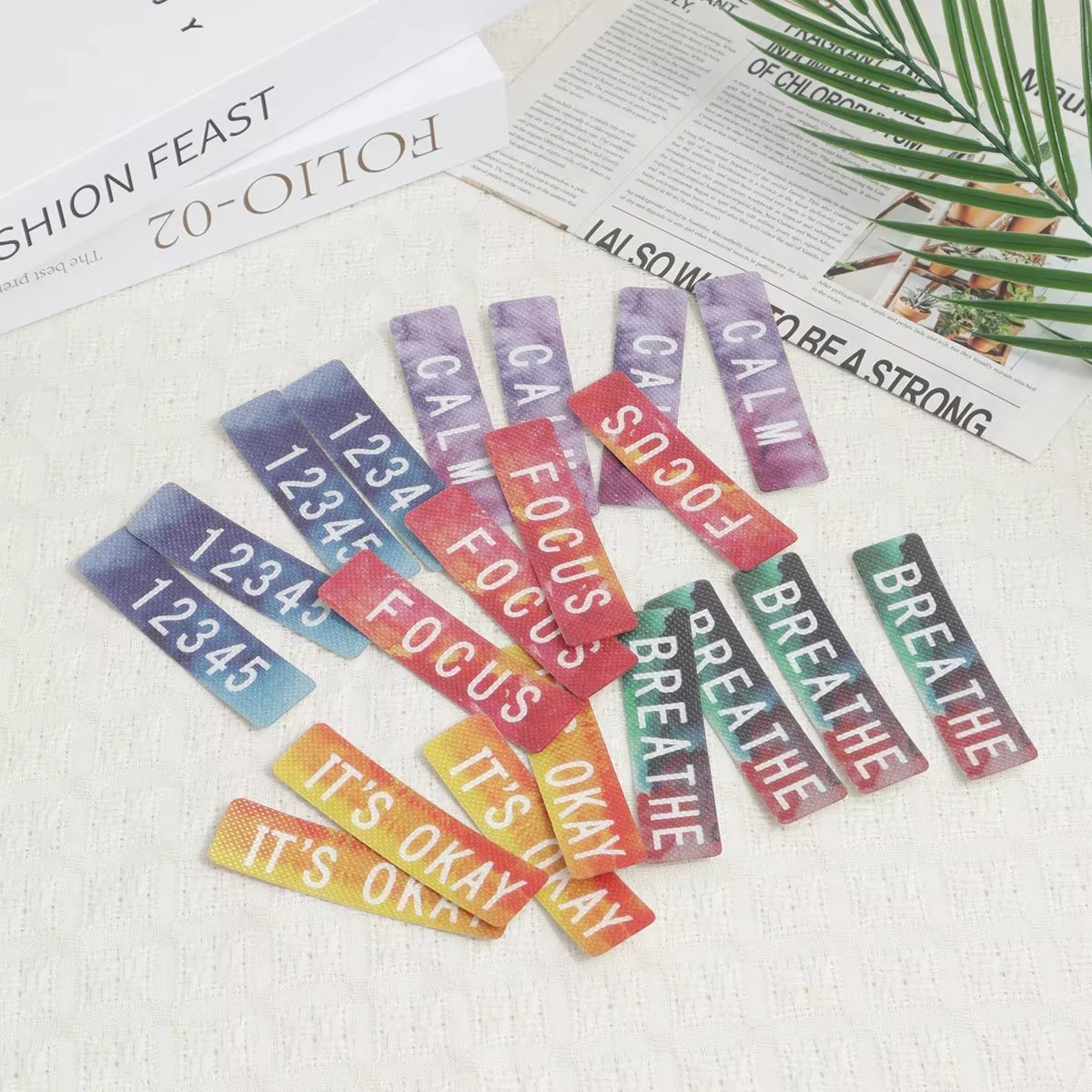 20Pcs-Calm Strips ,Textured Sensory Stickers for Anxiety Relief - Durable Fidget Tool - Ldeal for Classroom, Desk,Adults