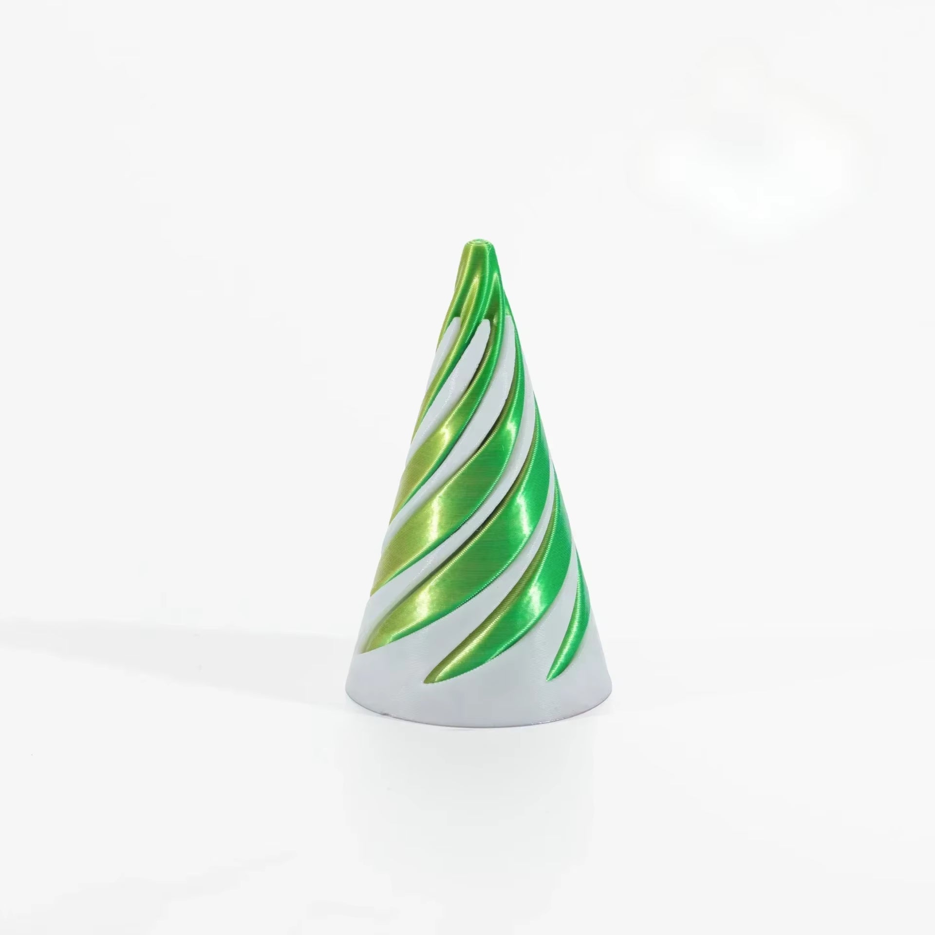 3D Printed Spiral Cone Pyramid Passthrough Sculpture Pass through Pyramid Toy Mini Vortex Thread Illusion Cone Spiral Ornament