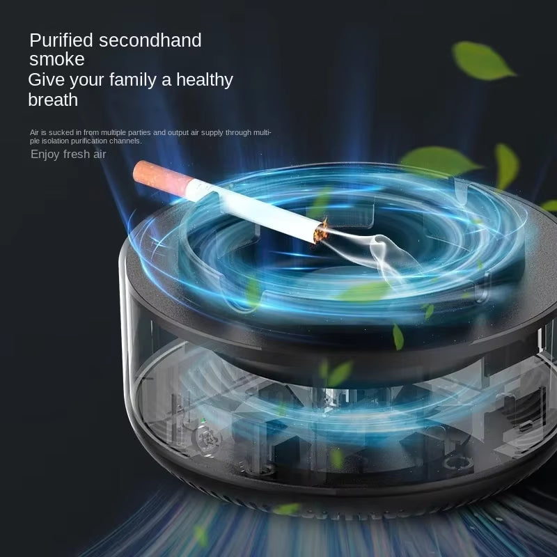 Portable Smokeless Ashtray Air Purifier Multi Filtration Removes Smoke Odor for Home Office Car Passive Smoking Protection
