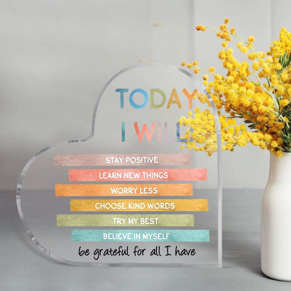 1Pc Acrylic Positive Sign Mental Health Awareness Gift, School Counselor Office Decor, Lnspirational Psychology Decoration ﻿