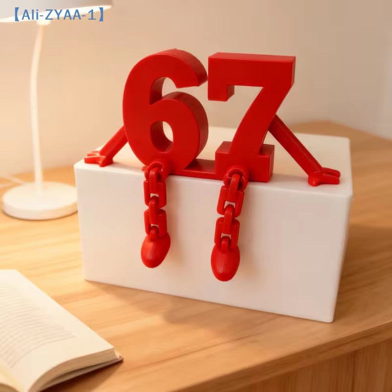 6-7 Buddy Character Figure with Poseable Joints Plastic Doll Desk Display, Relax Fidget Toy Collectible Office Home Decoration