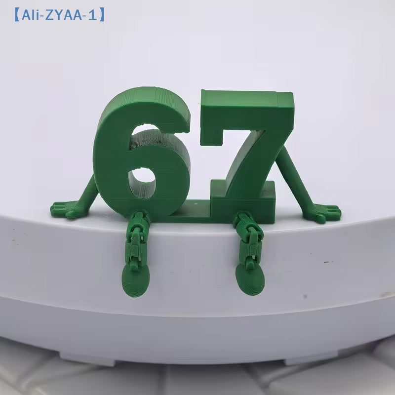 6-7 Buddy Character Figure with Poseable Joints Plastic Doll Desk Display, Relax Fidget Toy Collectible Office Home Decoration