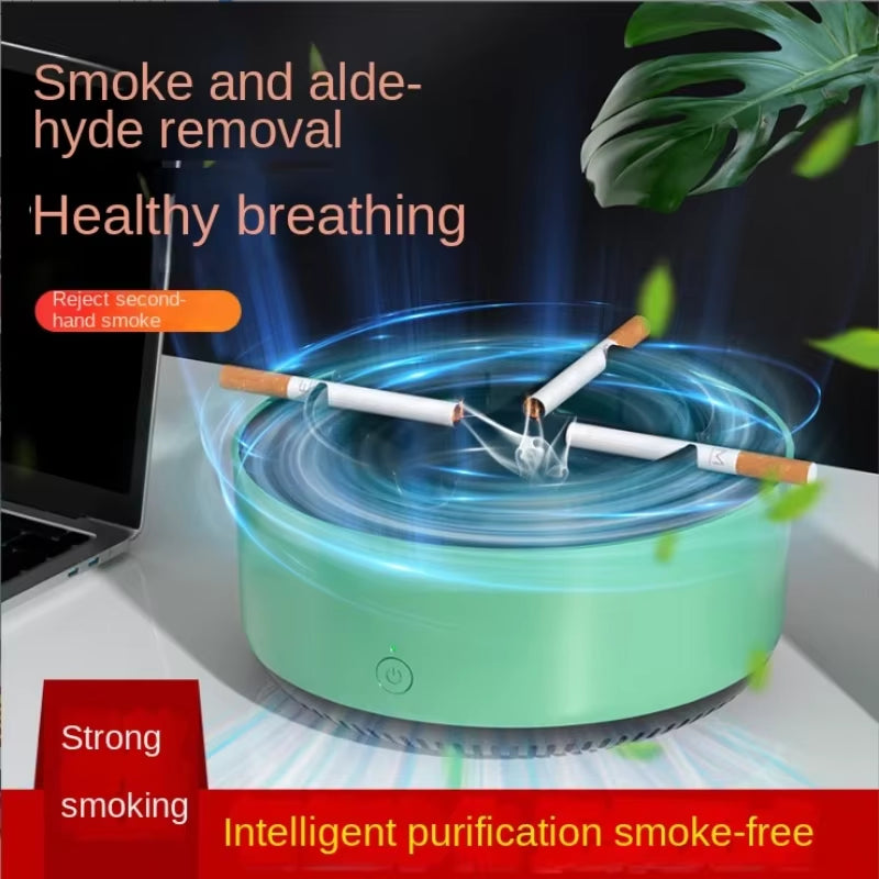 Portable Smokeless Ashtray Air Purifier Multi Filtration Removes Smoke Odor for Home Office Car Passive Smoking Protection