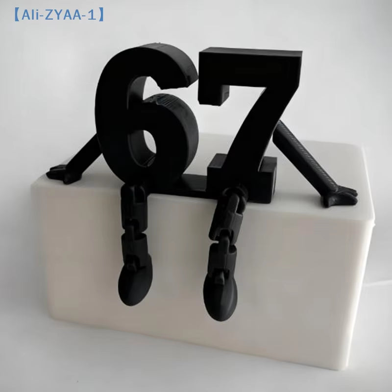 6-7 Buddy Character Figure with Poseable Joints Plastic Doll Desk Display, Relax Fidget Toy Collectible Office Home Decoration