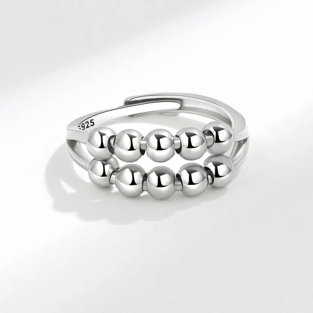 Anti Stress Anxiety Ring Fidget Spinner Rings Adjustable for Women Rotating Freely Spinning Accessories Jewelry Gifts