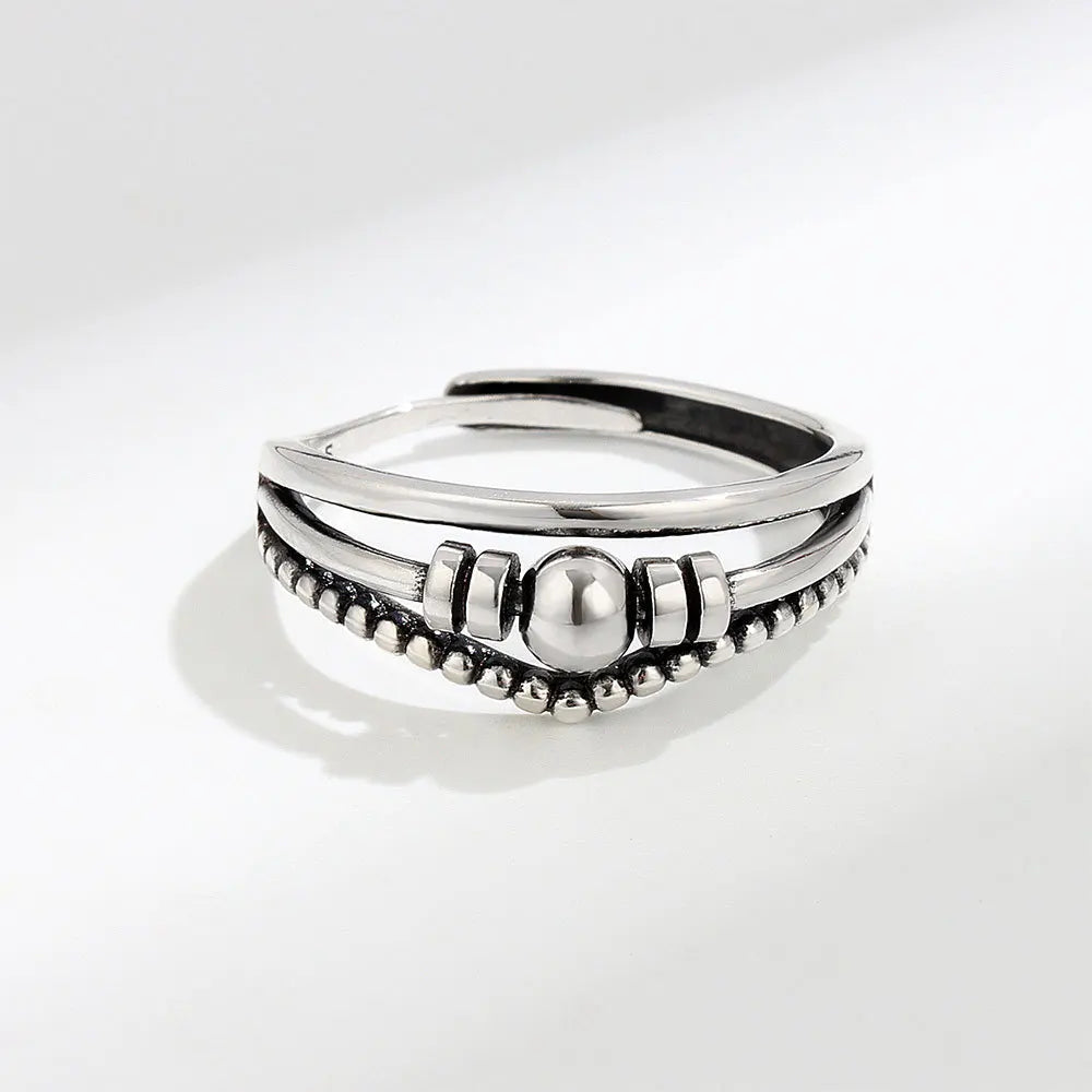 Anti Stress Anxiety Ring Fidget Spinner Rings Adjustable for Women Rotating Freely Spinning Accessories Jewelry Gifts