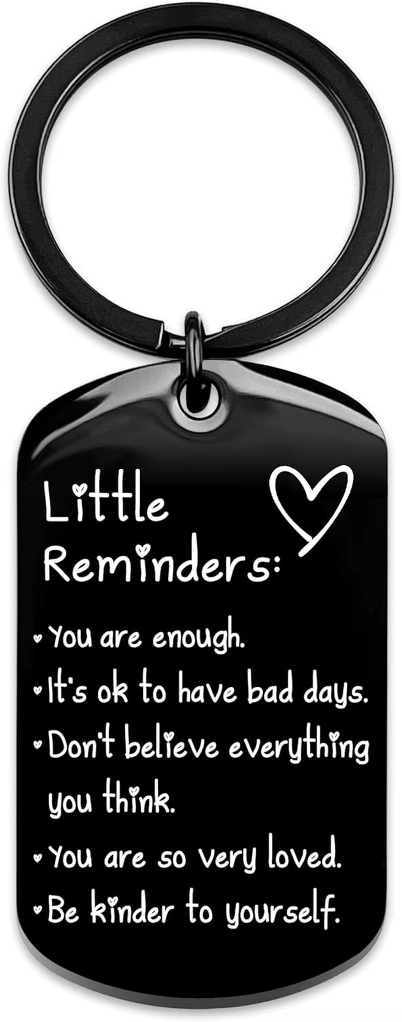 Little Reminders Keychain Inspiration Gifts for Women Men Affirmation Uplifting Mental Health You Are Enough Keyring Jewelry
