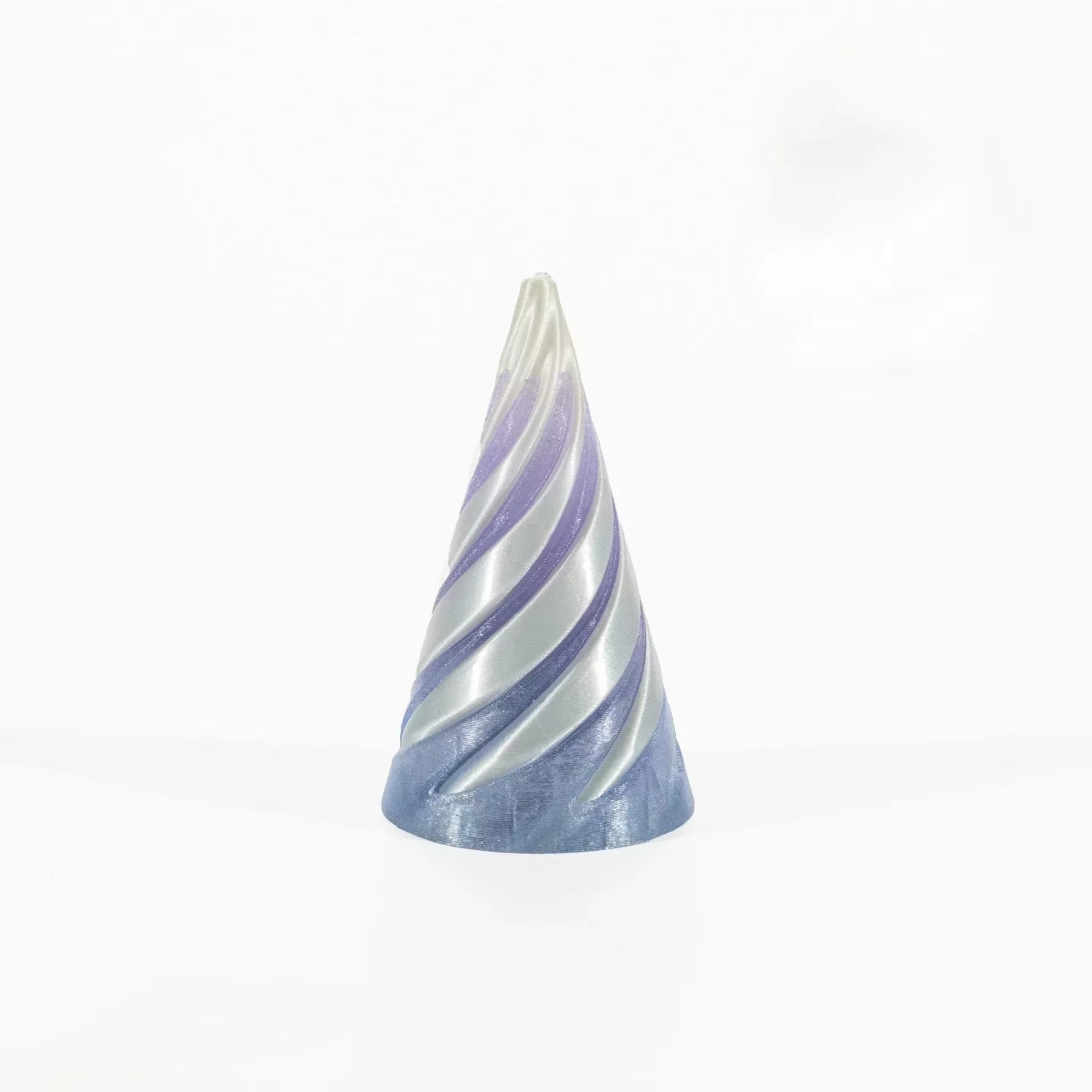 3D Printed Spiral Cone Pyramid Passthrough Sculpture Pass through Pyramid Toy Mini Vortex Thread Illusion Cone Spiral Ornament