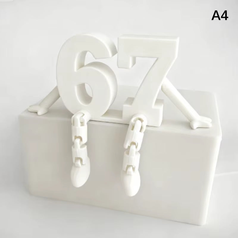 6-7 Buddy Character Figure with Poseable Joints Plastic Doll Desk Display, Relax Fidget Toy Collectible Office Home Decoration