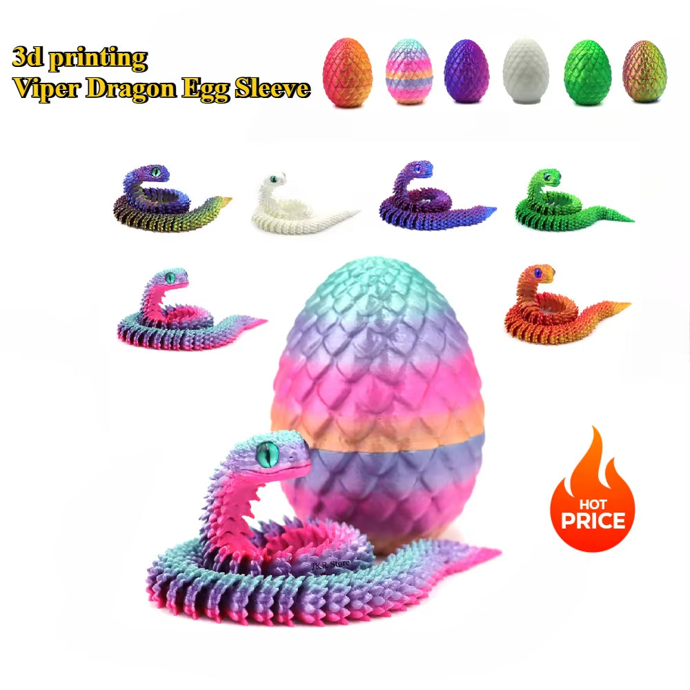 3D Printing Snake Eggs Creative Pressure-Reducing Snake Molds Home Decor Items Moving Rotating Anime Figures