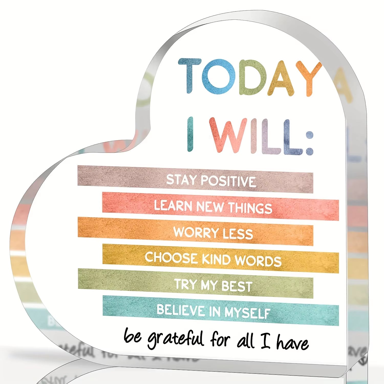 1Pc Acrylic Positive Sign Mental Health Awareness Gift, School Counselor Office Decor, Lnspirational Psychology Decoration ﻿